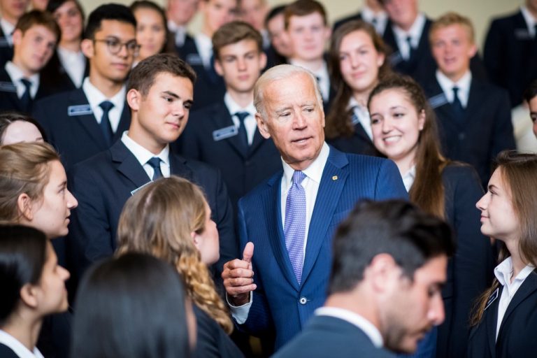 Vice President Biden with pages